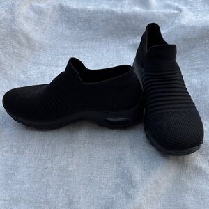 STQ Black Textured Sneakers